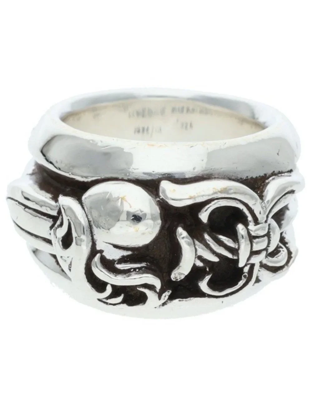 Chrome Hearts Dagger Heart Silver Ring